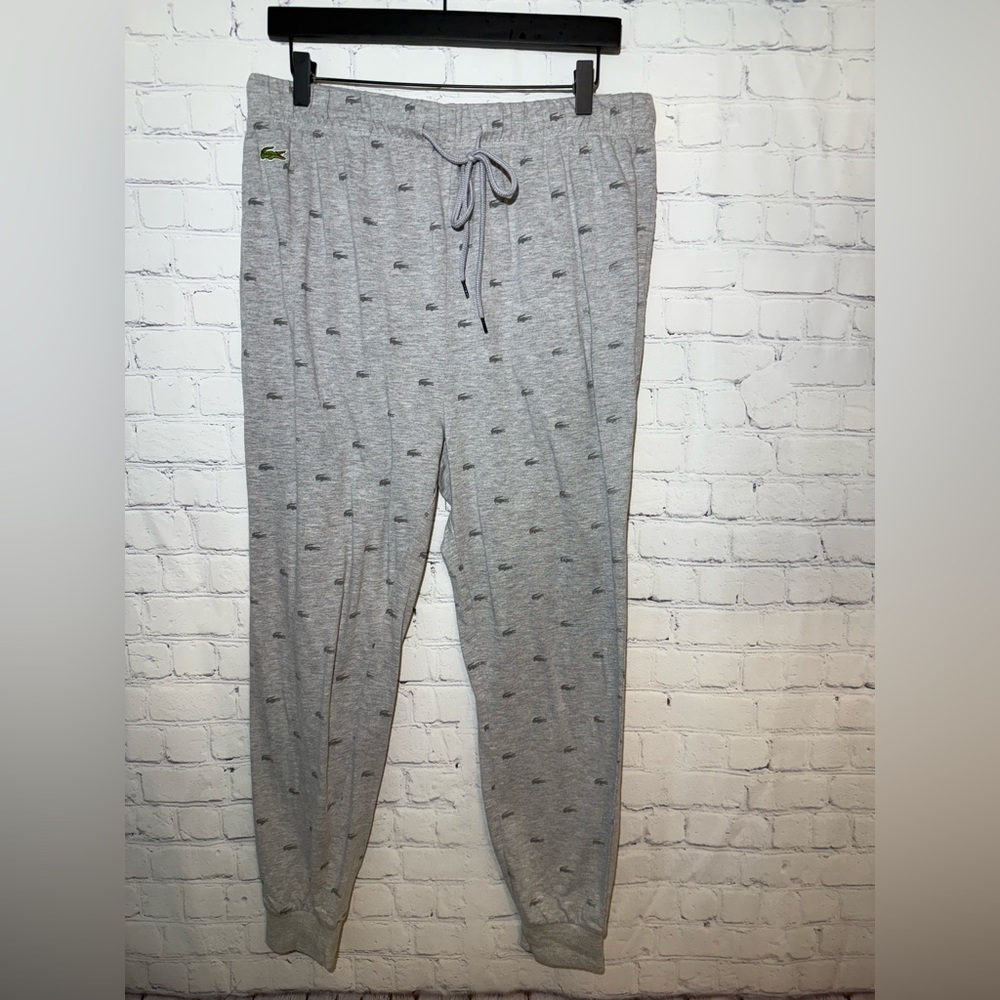 LACOSTE 🐊 size large gray sleep pants